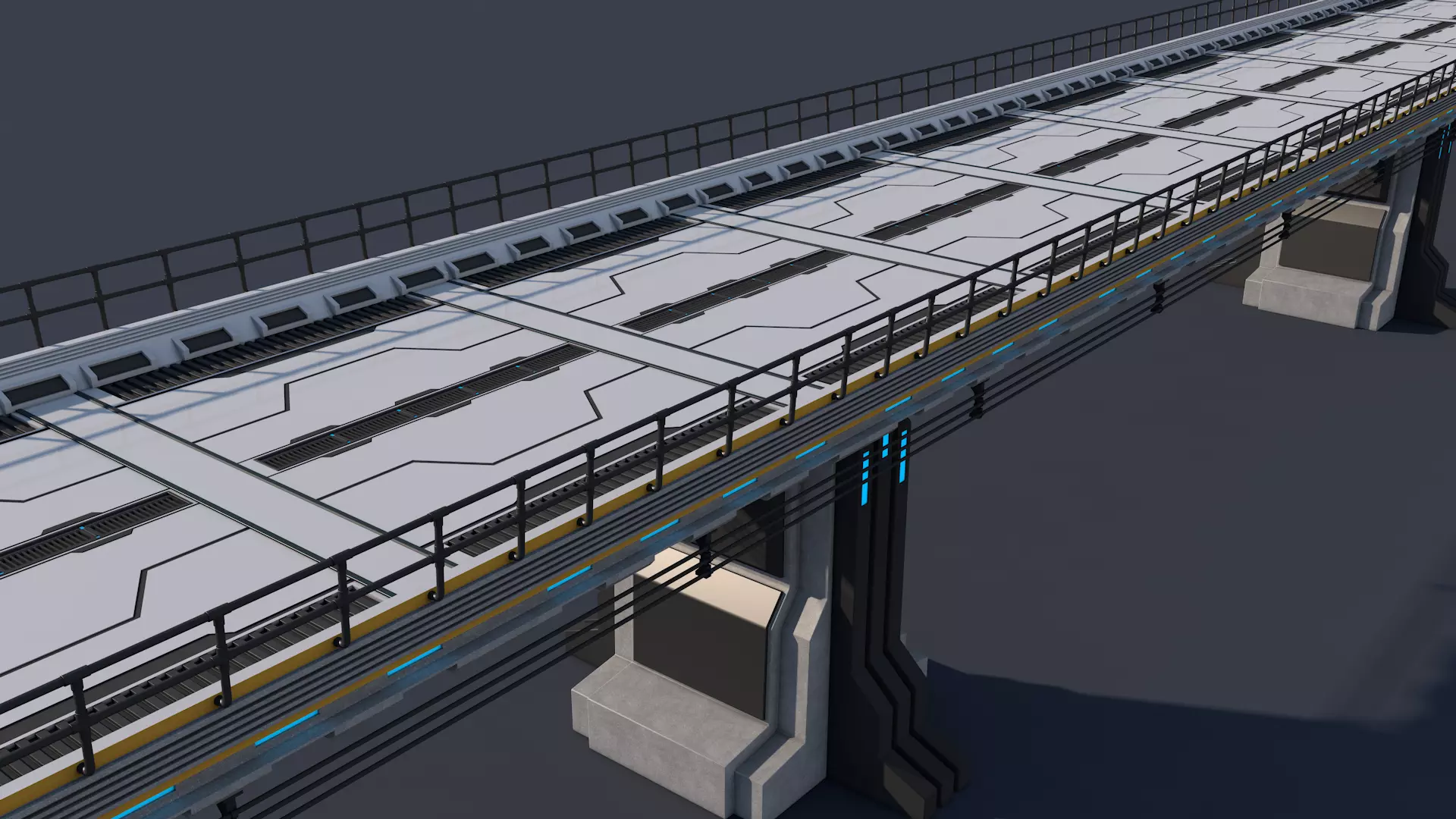 Sci Fi Bridge 3D model_0