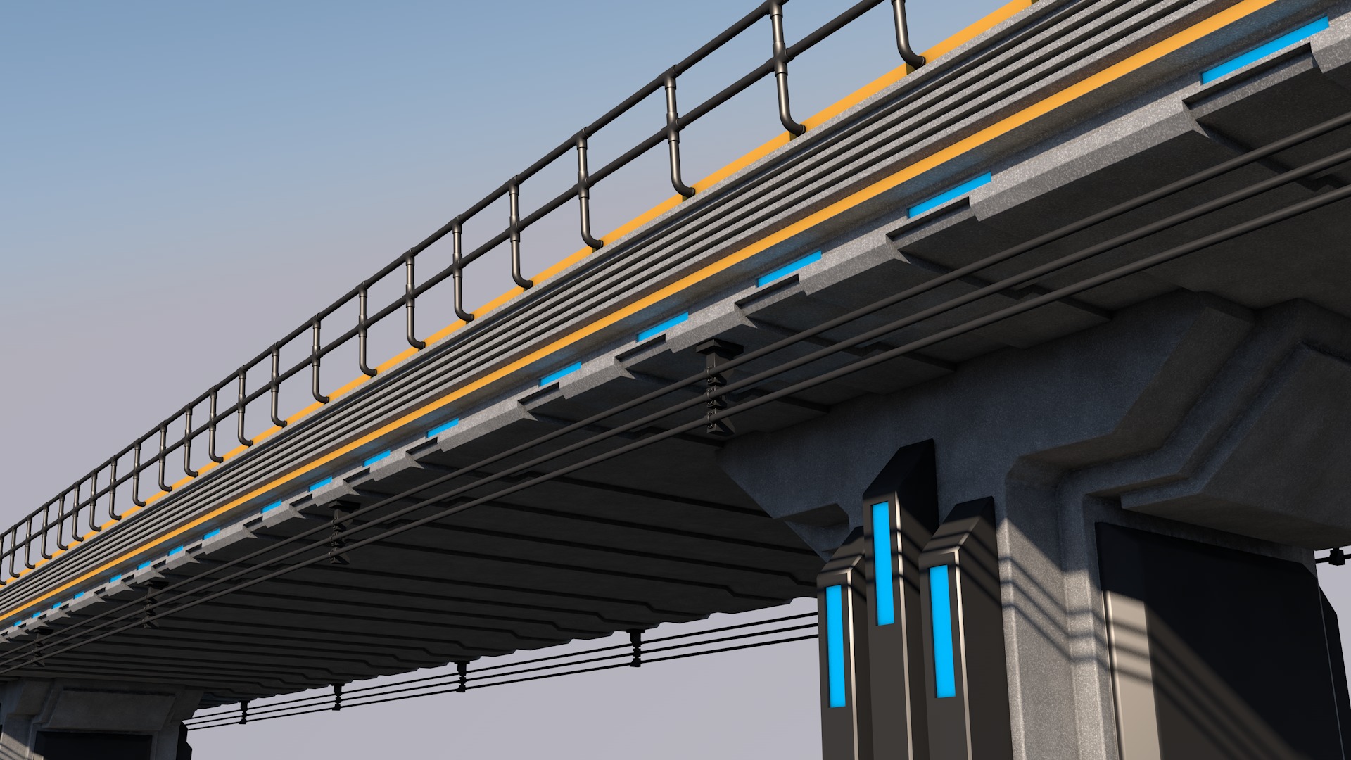 Sci Fi Bridge 3D model_2