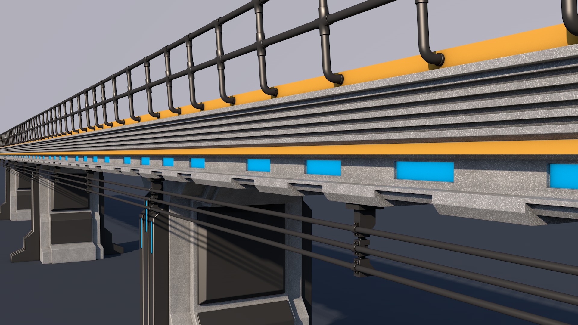 Sci Fi Bridge 3D model_5