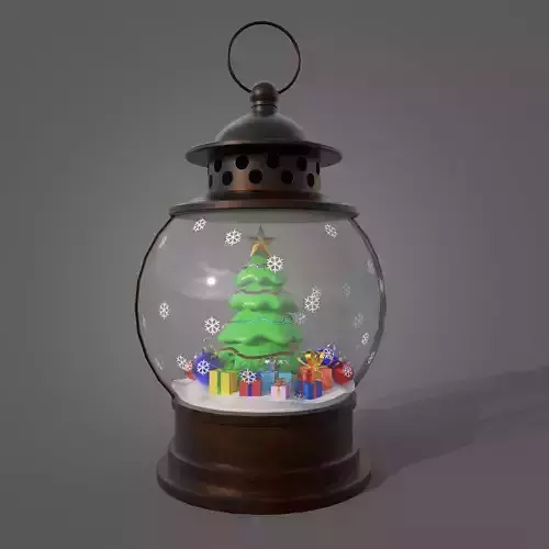 Christmas snowball with Christmas tree