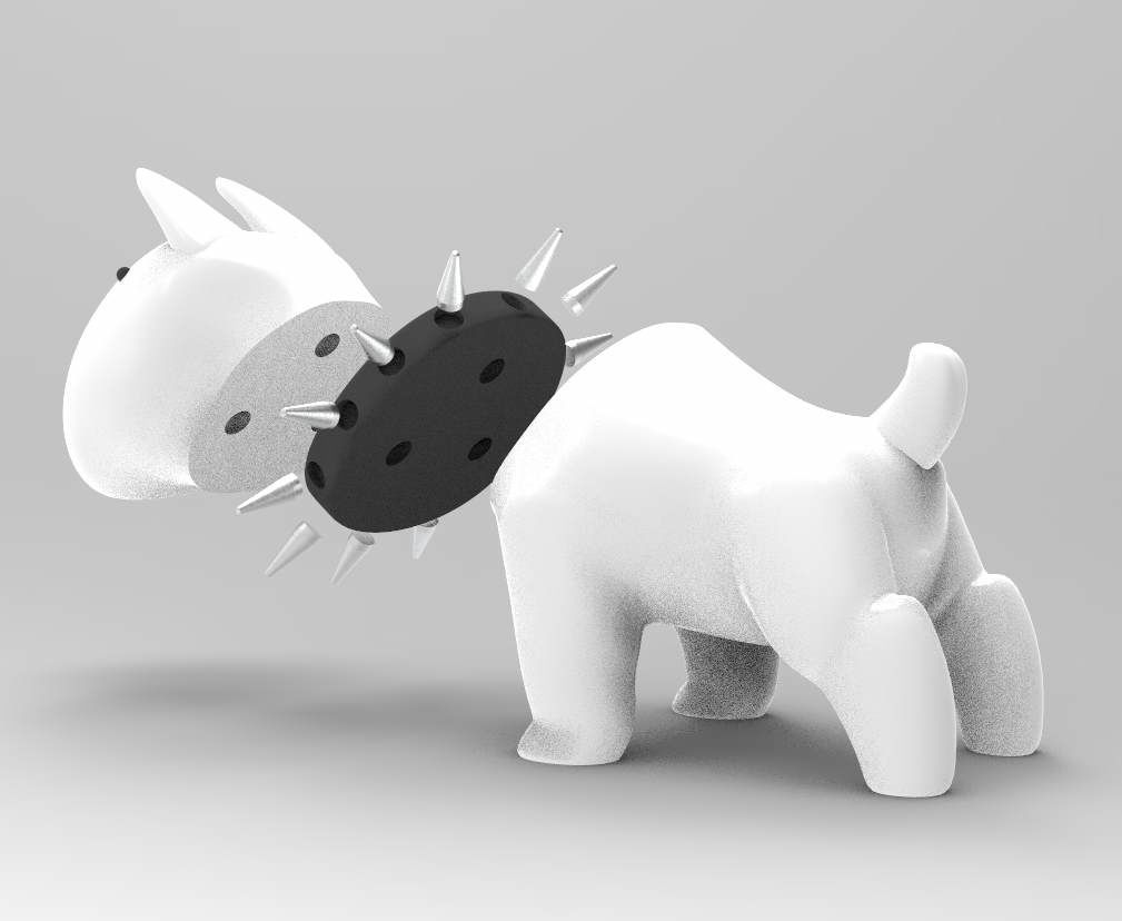 bull terrier dog 3D 3D print model_4