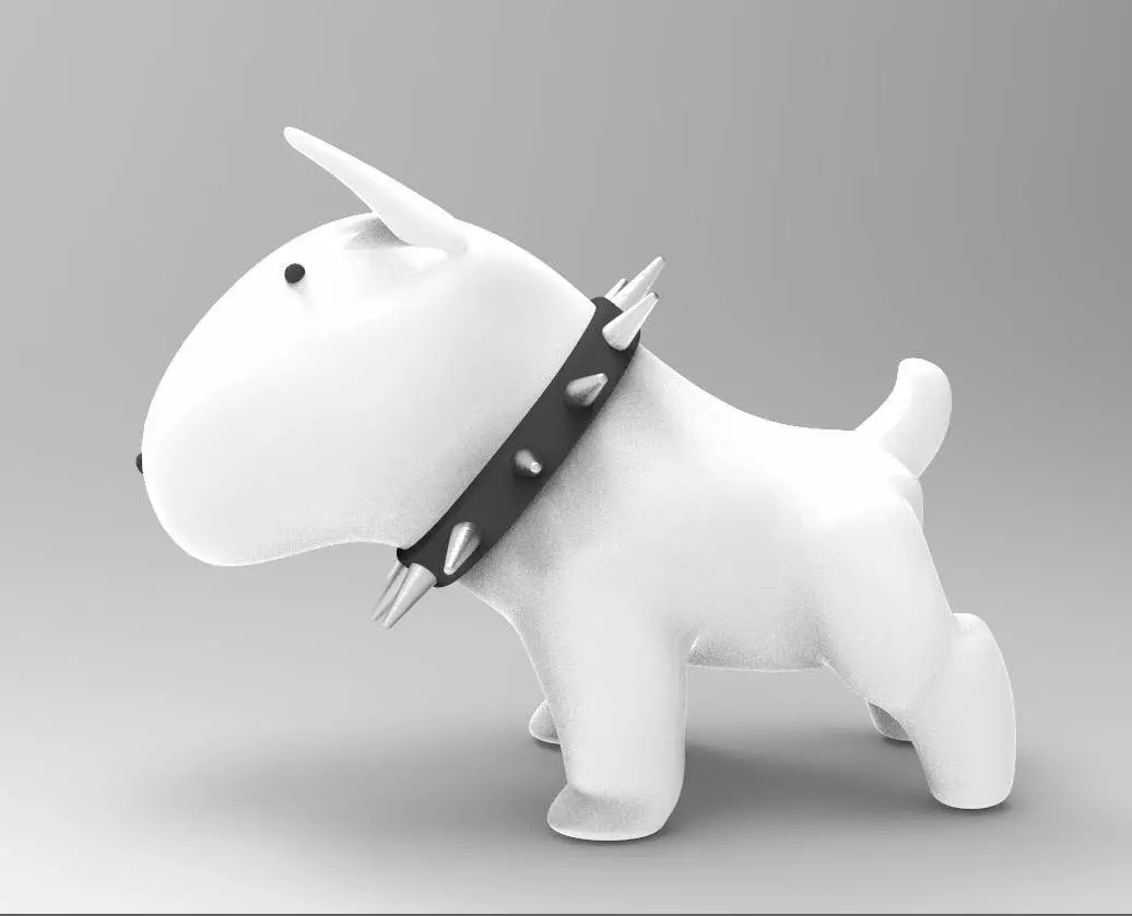 bull terrier dog 3D 3D print model_0