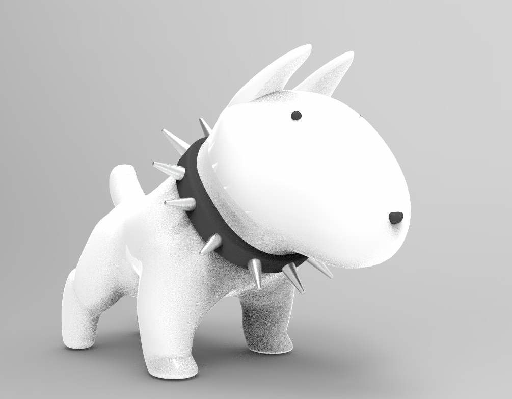 bull terrier dog 3D 3D print model_1