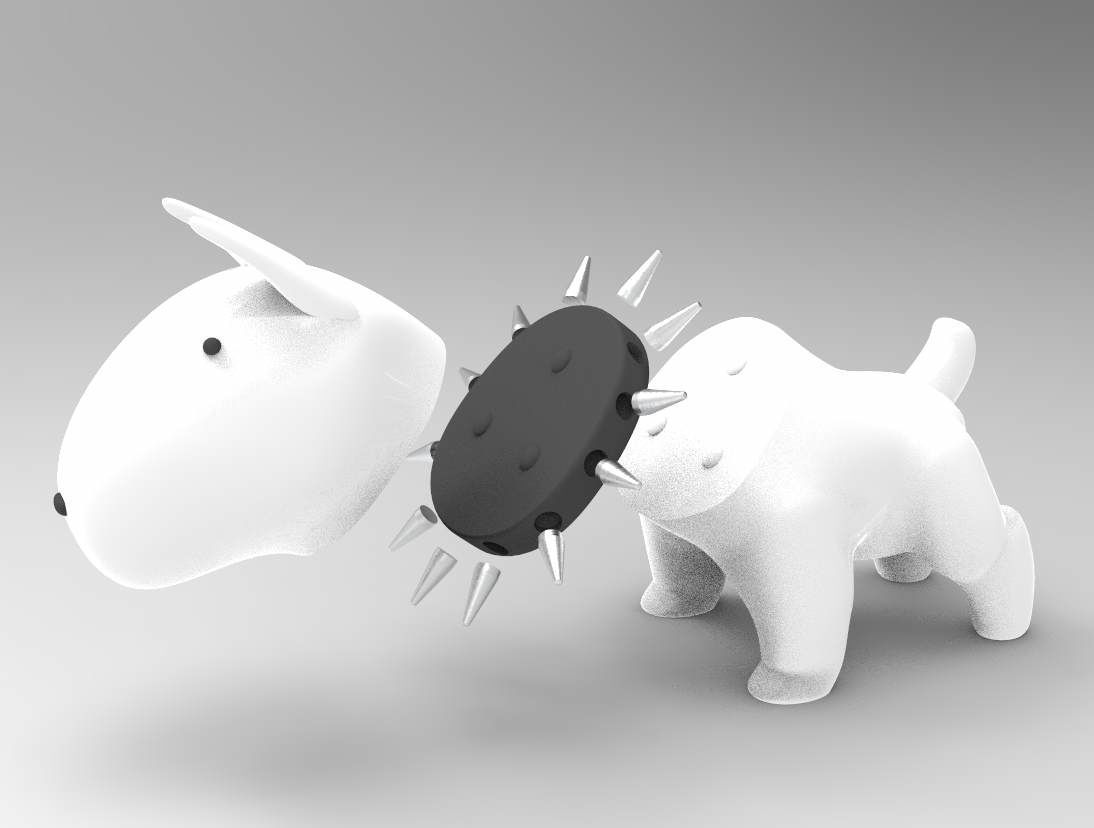 bull terrier dog 3D 3D print model_3