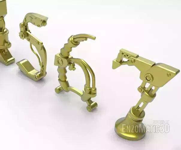 Steampunk numbers 3D STL for 3D printing