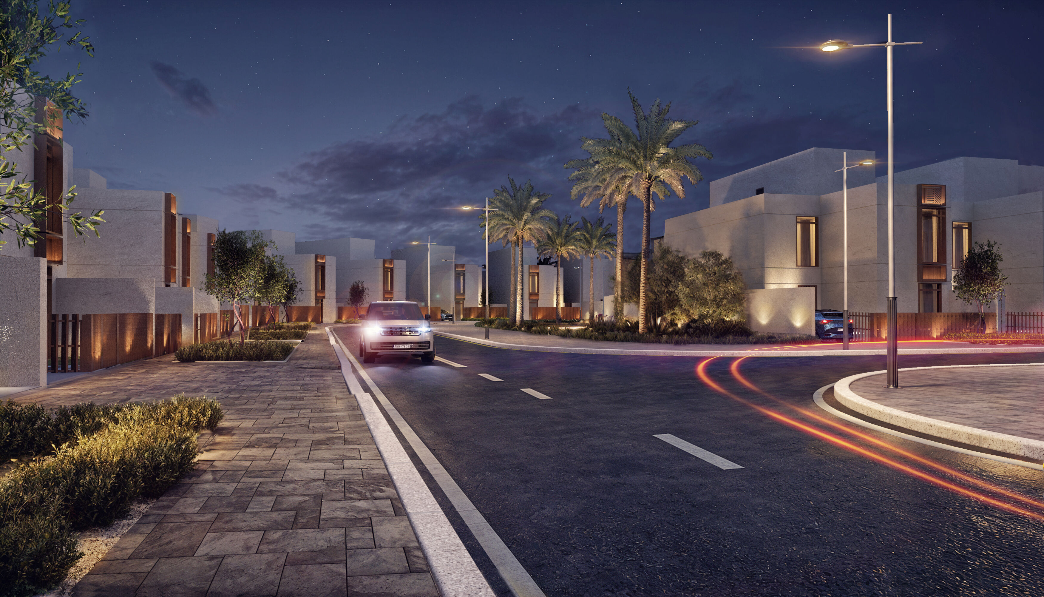 Modern villa 3D model_1