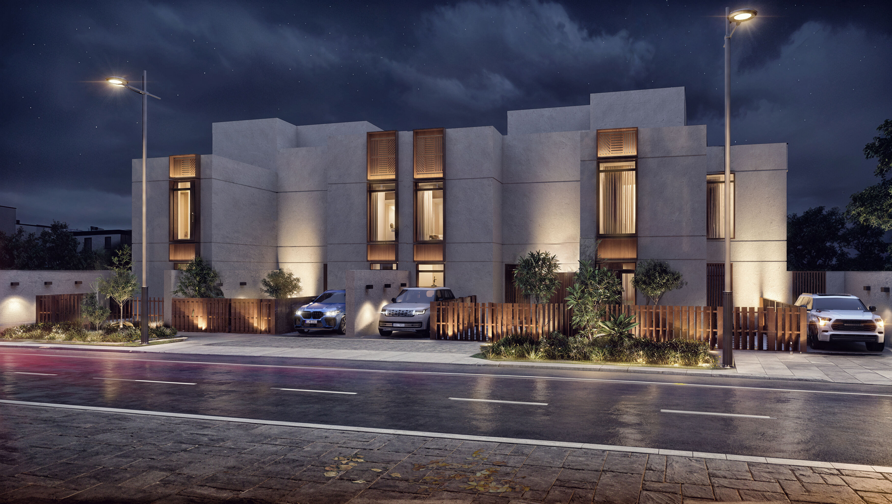 Modern villa 3D model_2