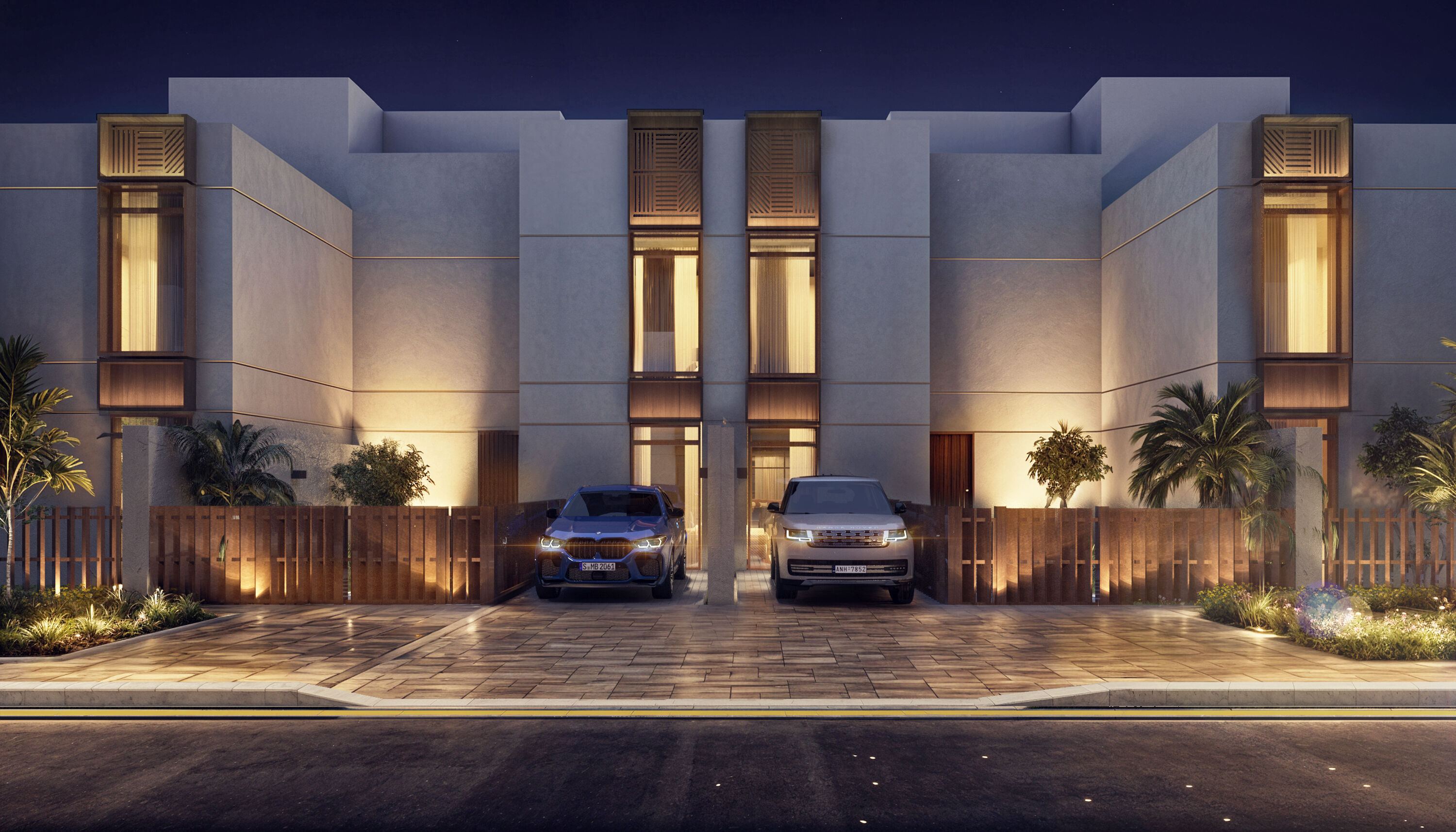 Modern villa 3D model_6