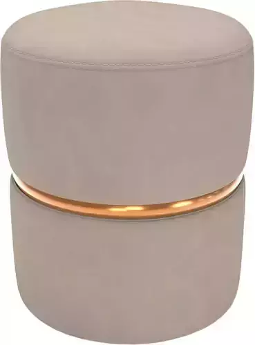 Velvet Round Ottoman