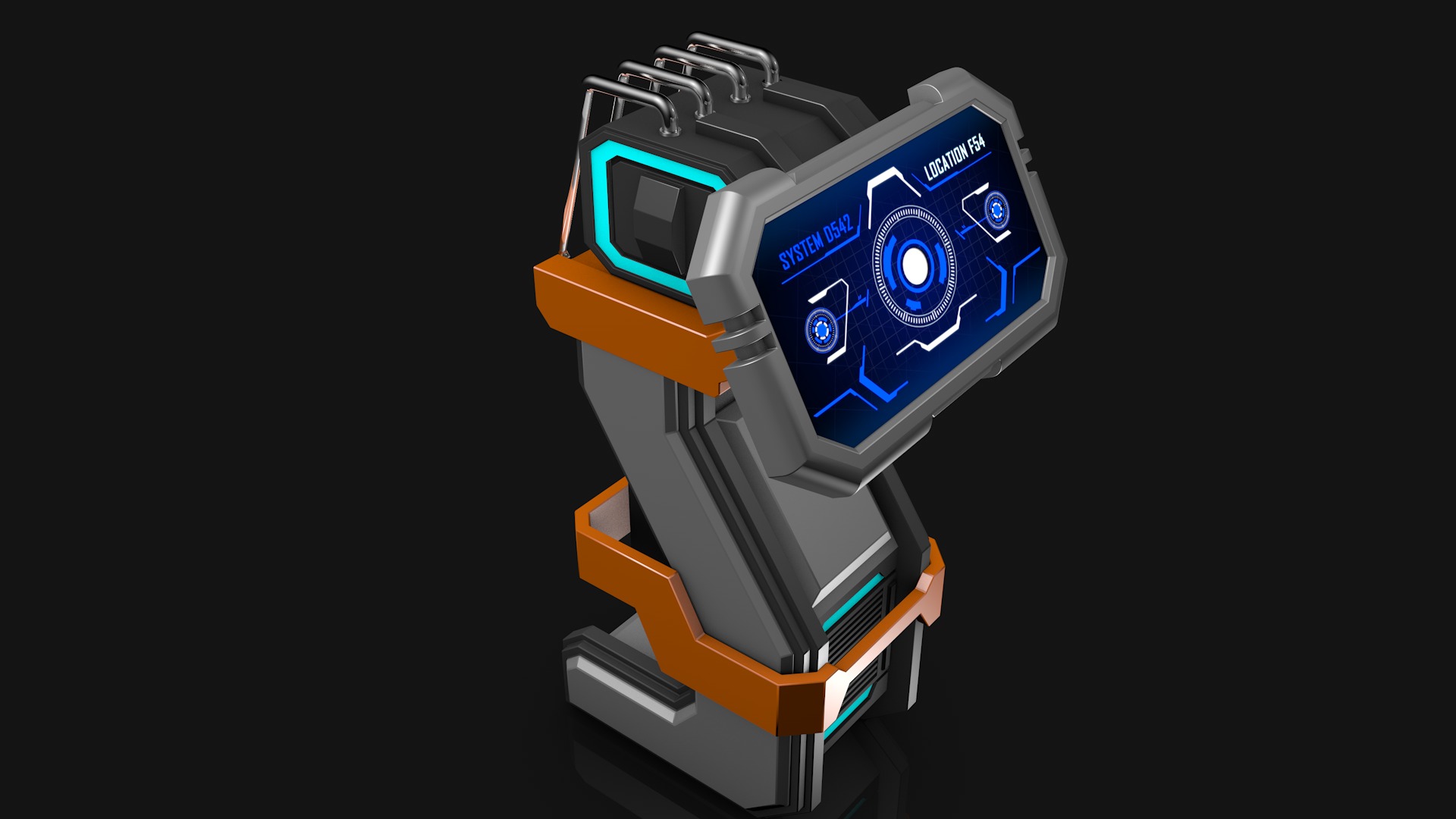 Sci Fi Computer 3D model_7