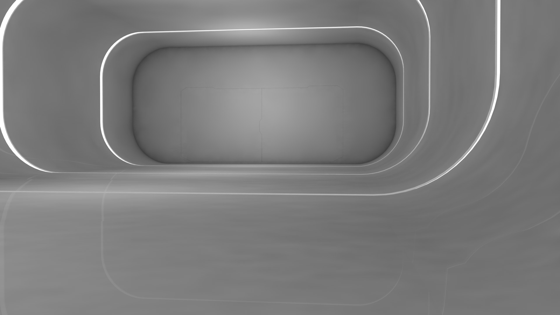 Sci Fi Corridor Low-poly 3D model_1