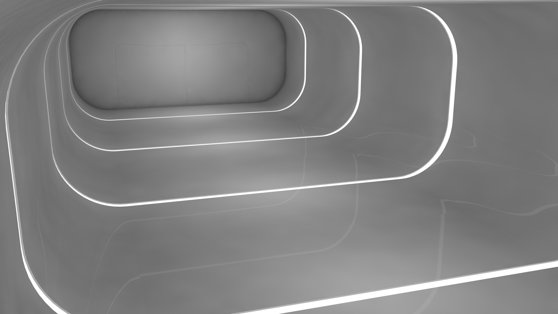 Sci Fi Corridor Low-poly 3D model_3