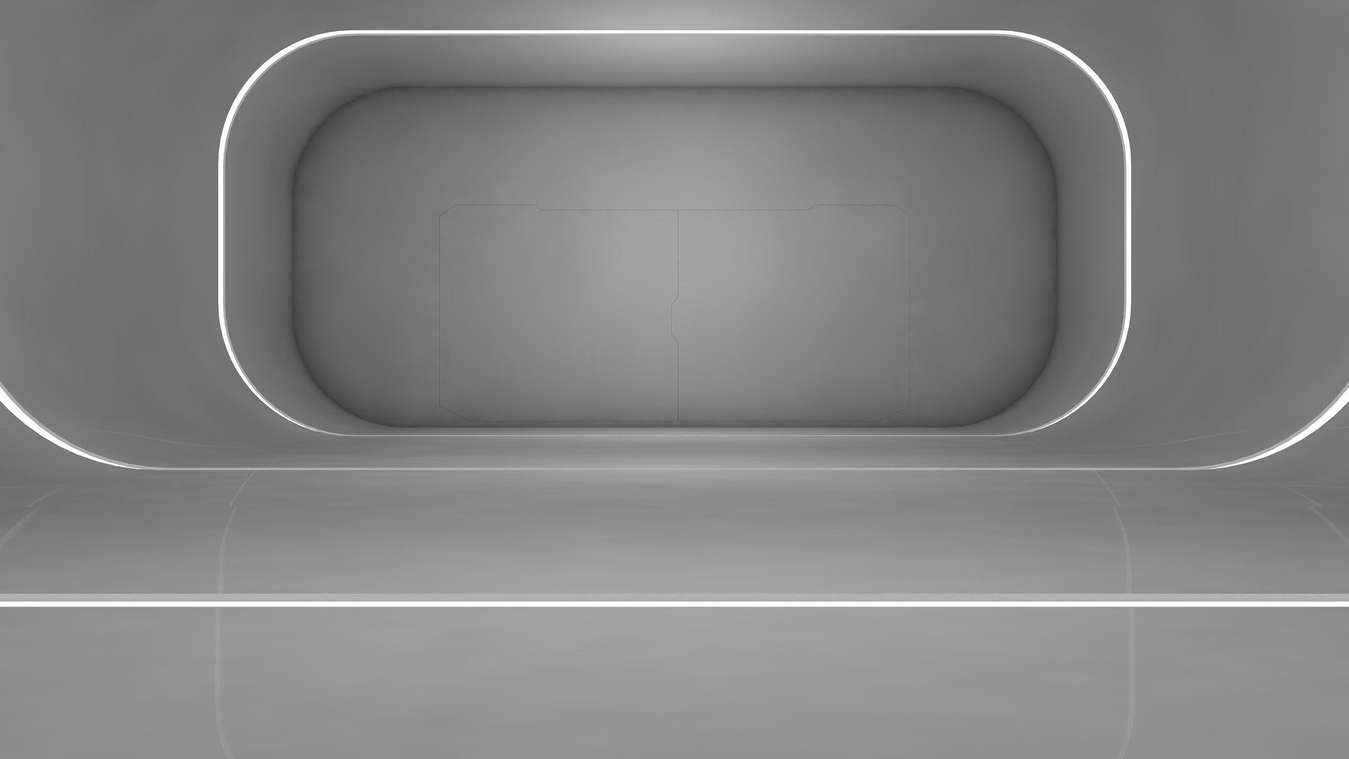 Sci Fi Corridor Low-poly 3D model_2