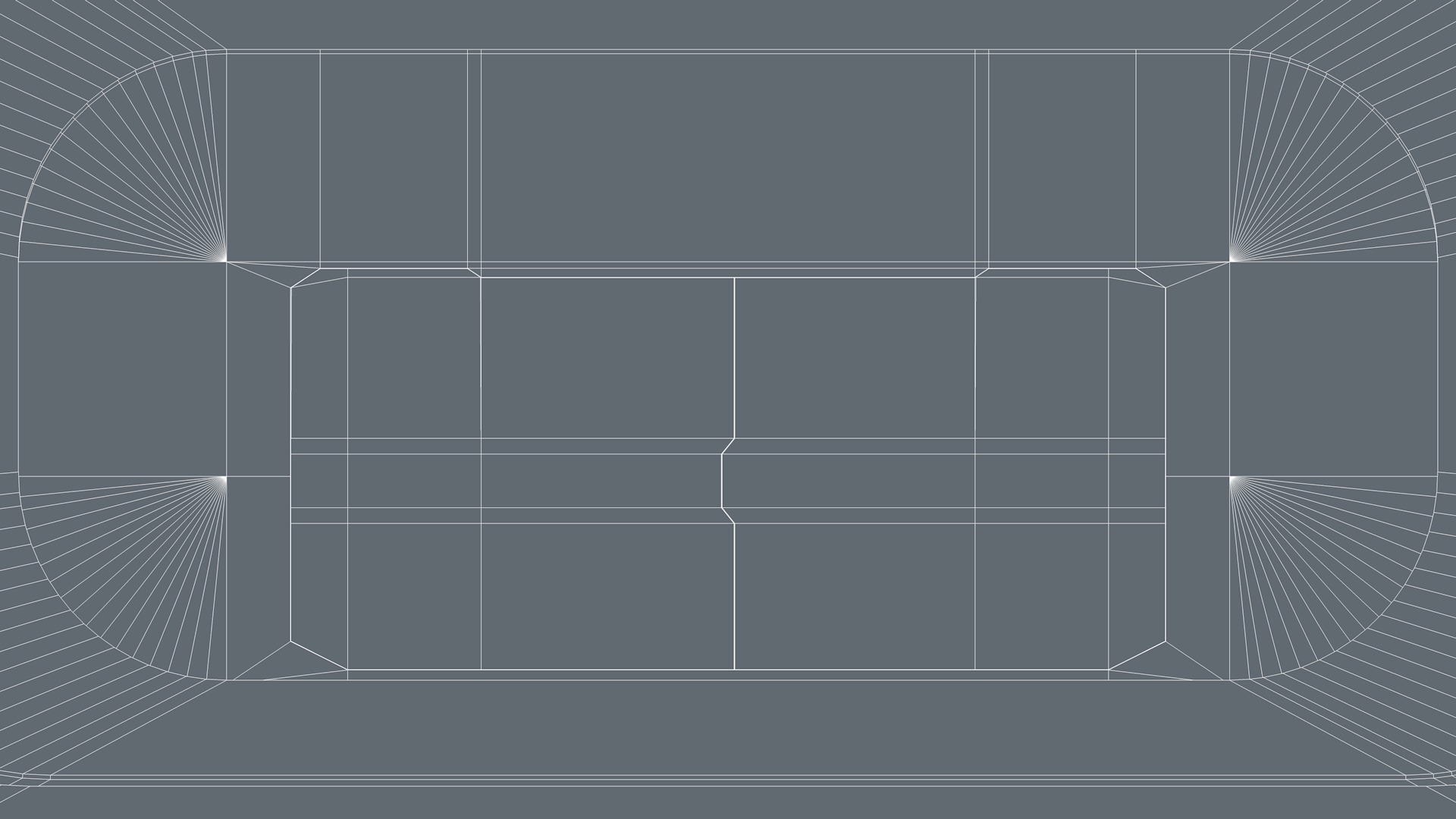 Sci Fi Corridor Low-poly 3D model_9