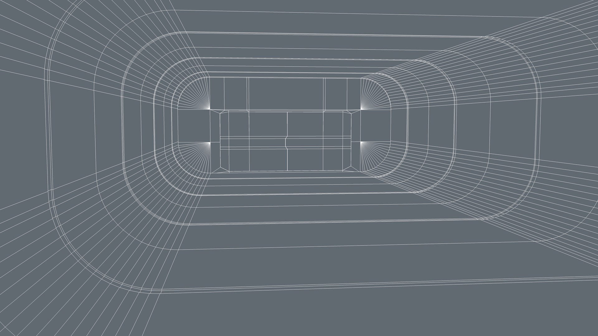 Sci Fi Corridor Low-poly 3D model_7