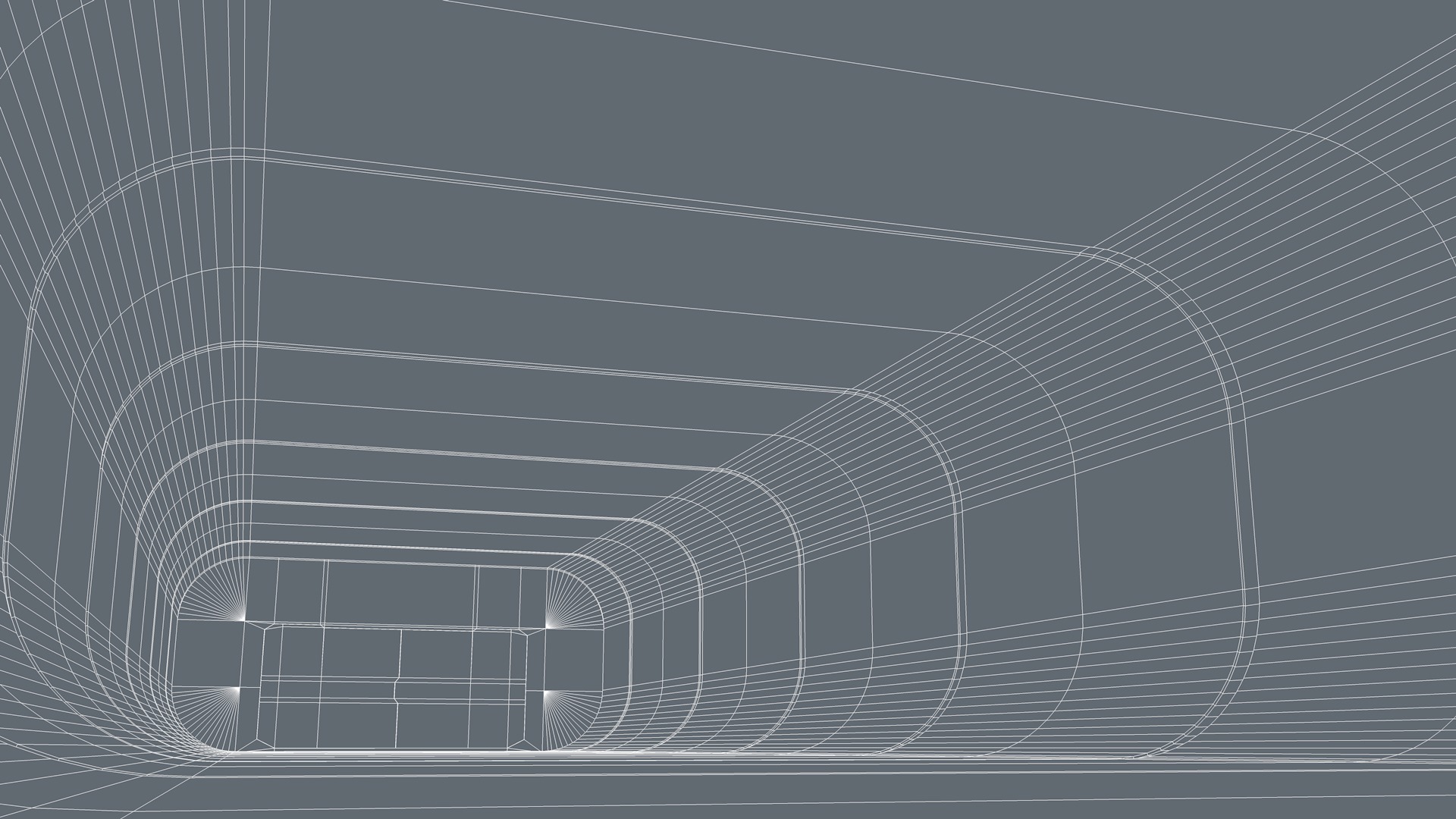 Sci Fi Corridor Low-poly 3D model_13