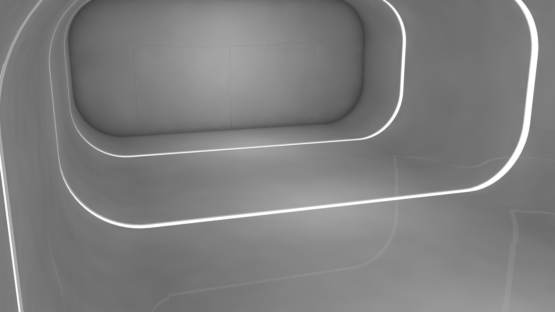 Sci Fi Corridor Low-poly 3D model_4