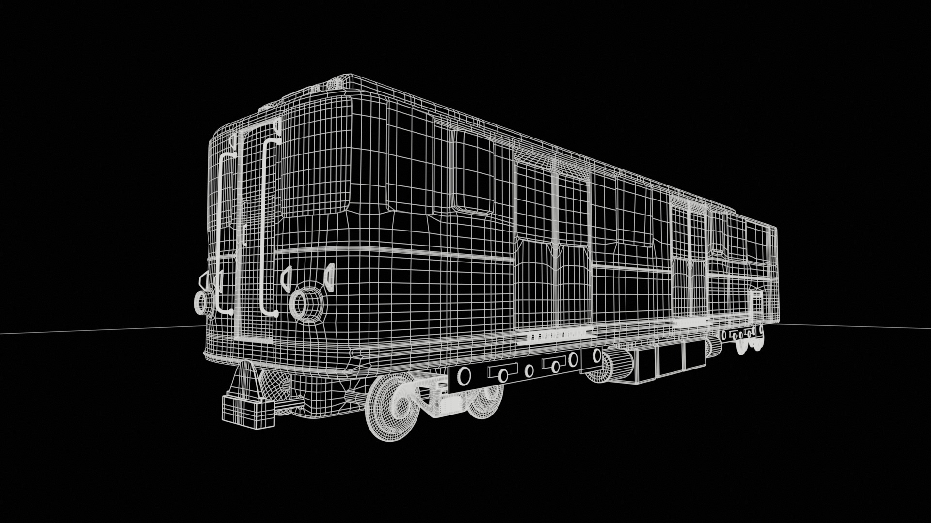 Realistic 3D Model of an Abandoned Train  Low-poly 3D model_10