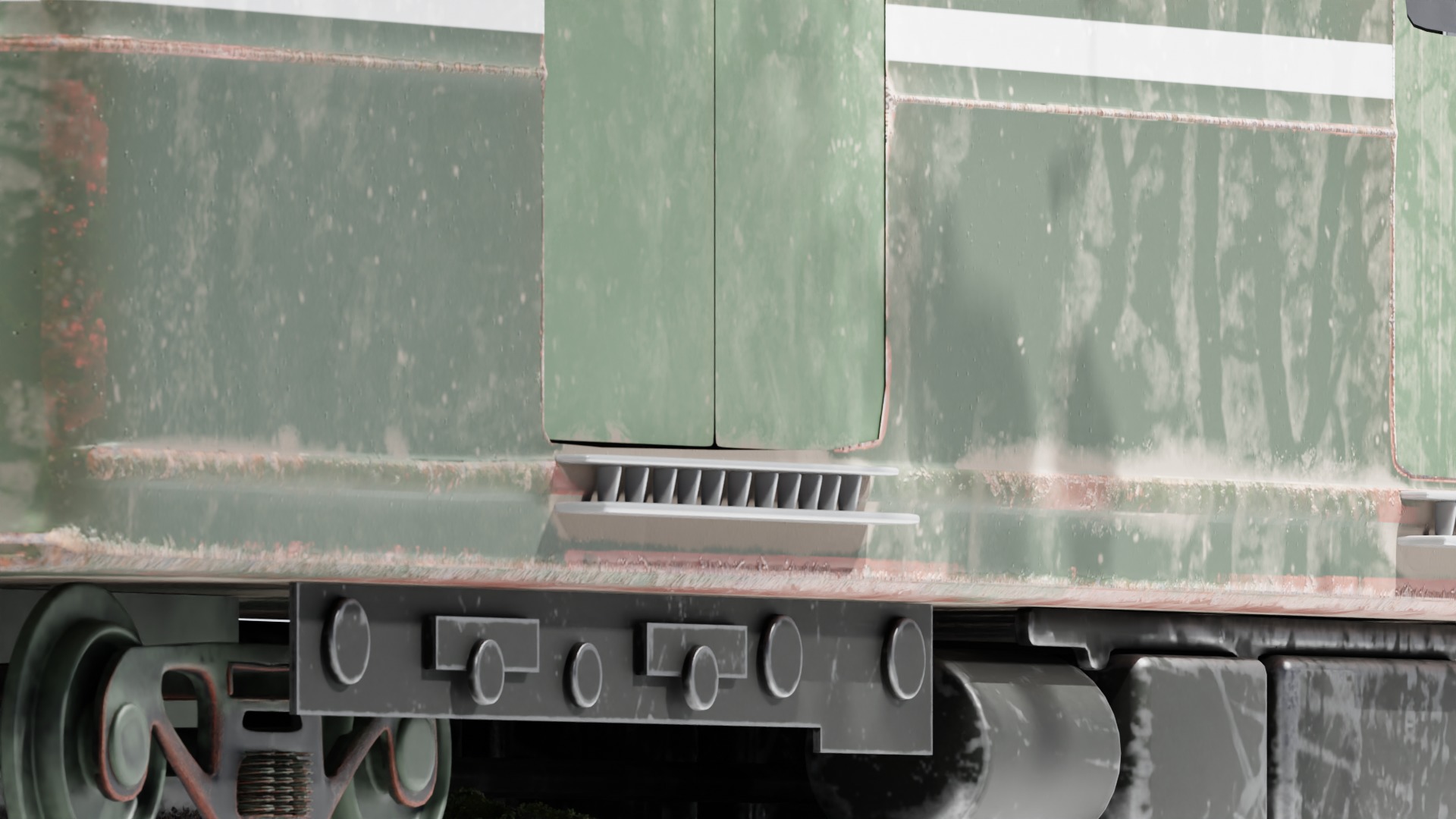 Realistic 3D Model of an Abandoned Train  Low-poly 3D model_4