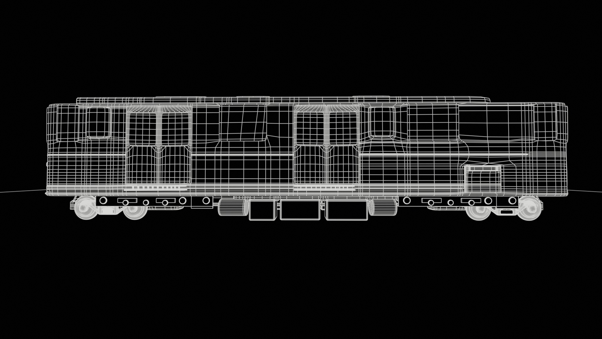 Realistic 3D Model of an Abandoned Train  Low-poly 3D model_13