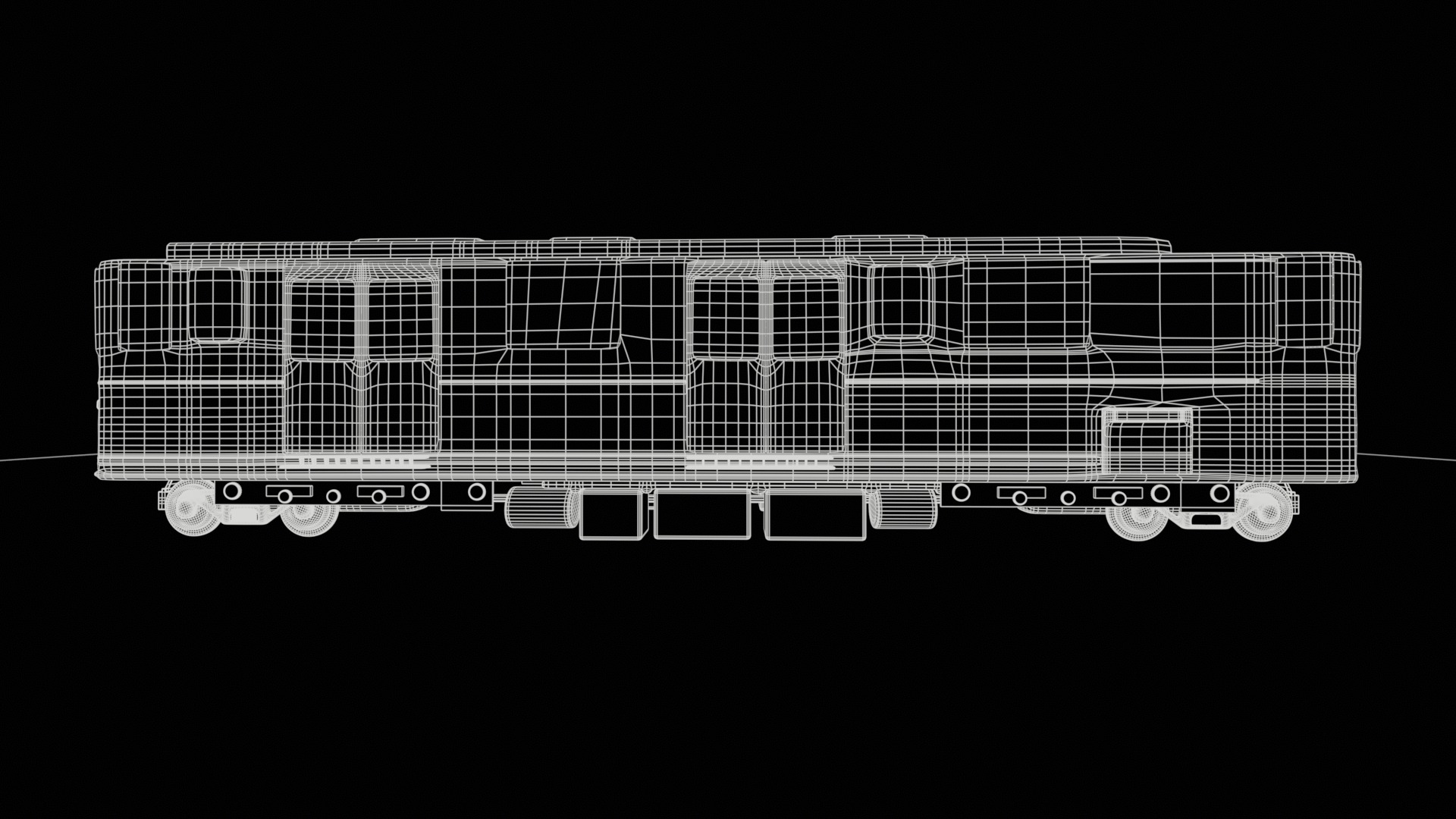 Realistic 3D Model of an Abandoned Train  Low-poly 3D model_16