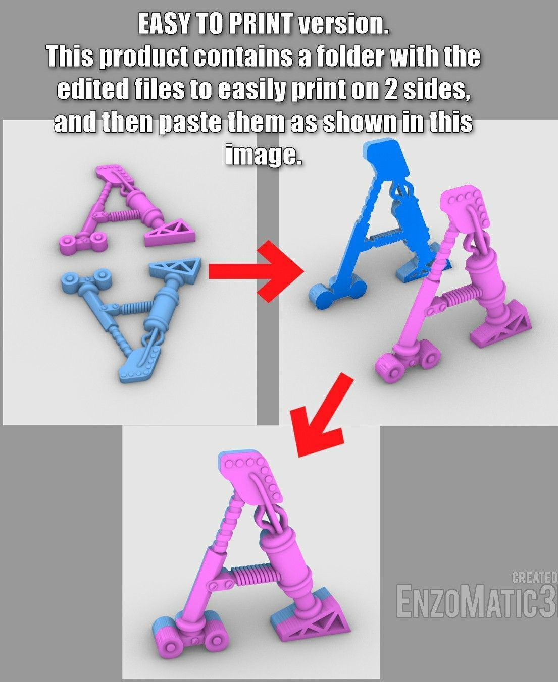 alphabet steampunk letters stl for 3d printing 3D print model_8