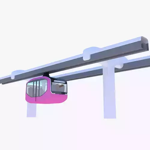 Elevated train concept 3D model