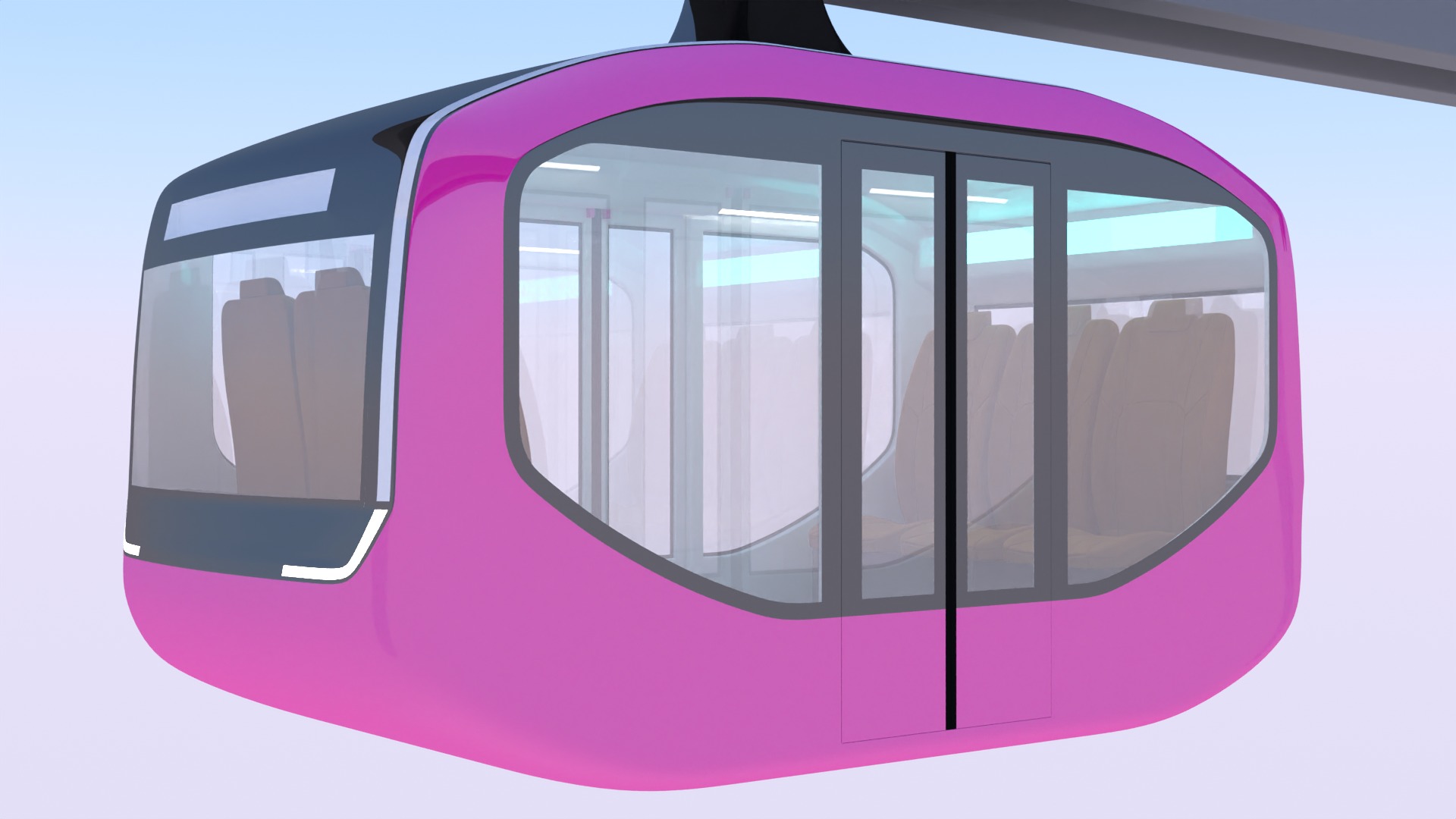 Elevated train concept 3D model_5