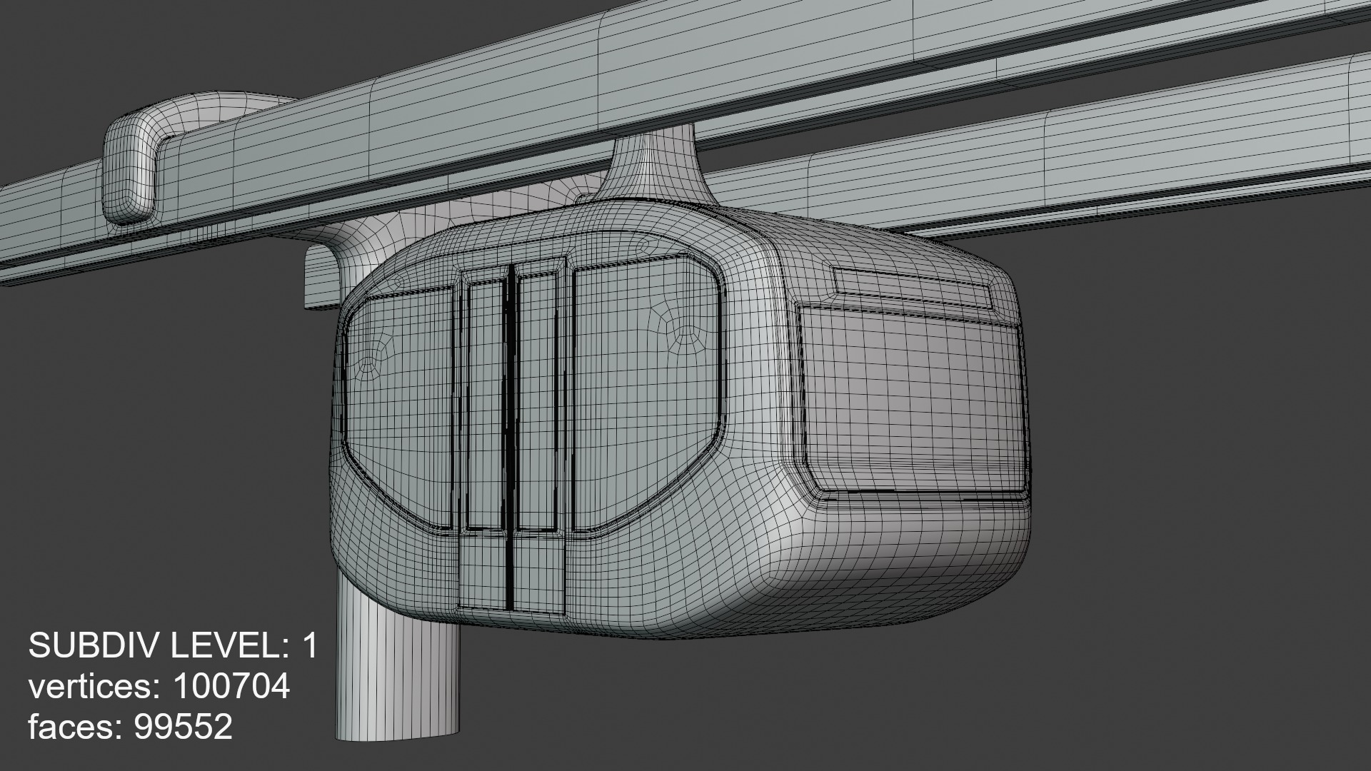 Elevated train concept 3D model_4