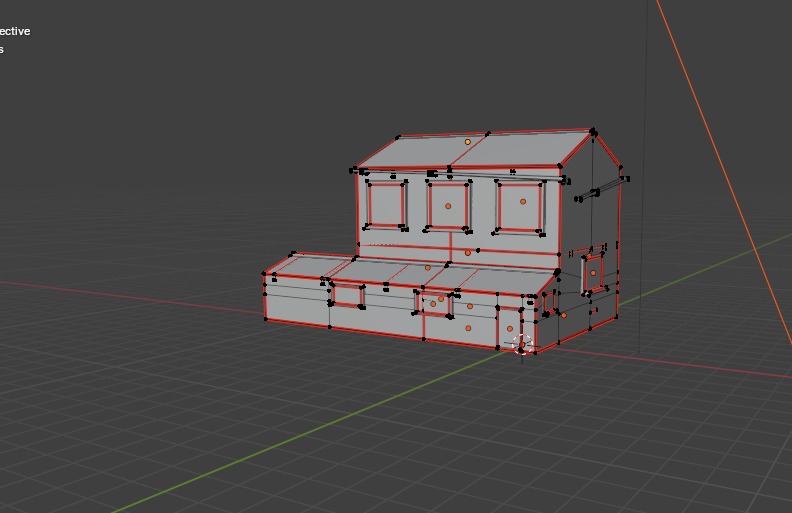 Bar antigo Low-poly 3D model_1