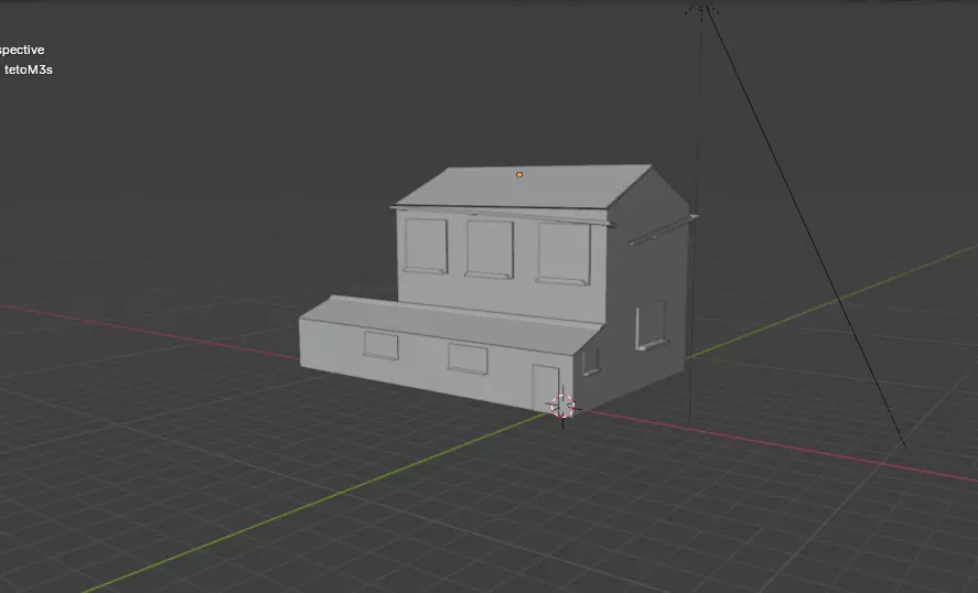 Bar antigo Low-poly 3D model_0