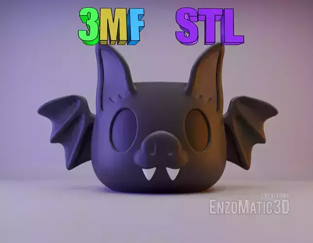 bat flower pot planter pencil holder STL 3MF
