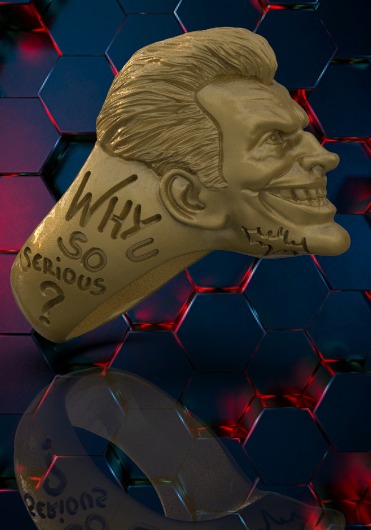 Joker Ring 3D print model_1