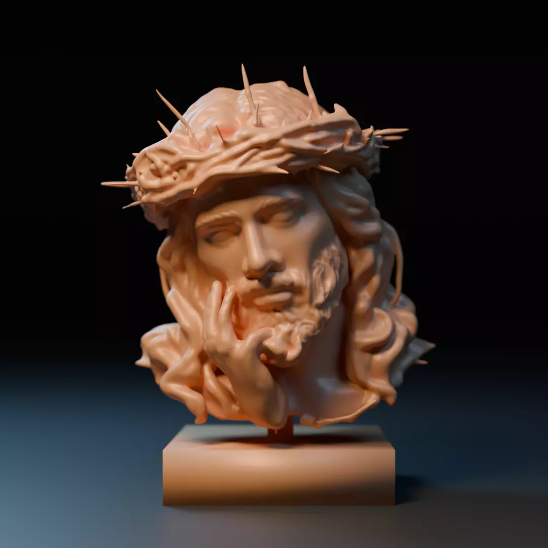 Crowned Savior 3D print model_0