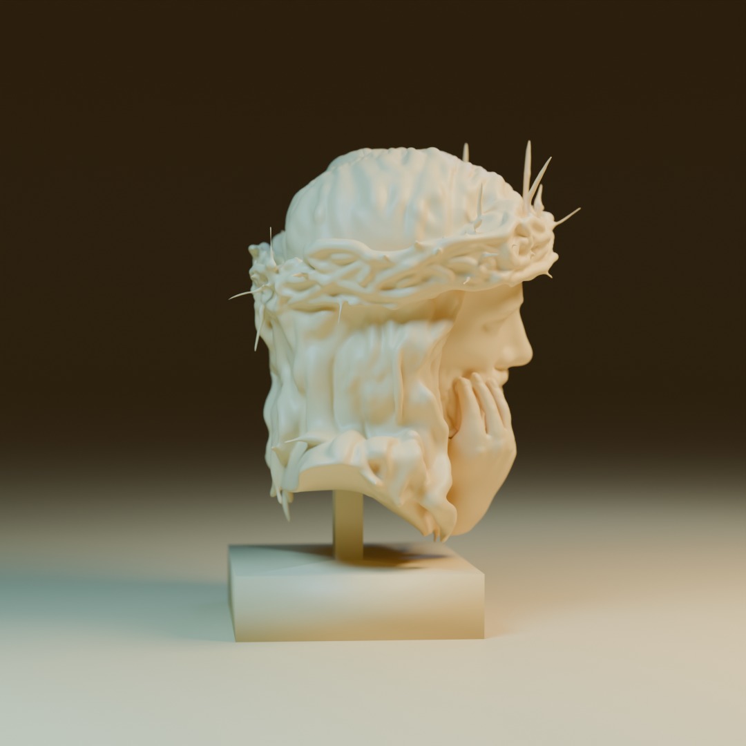 Crowned Savior 3D print model_5