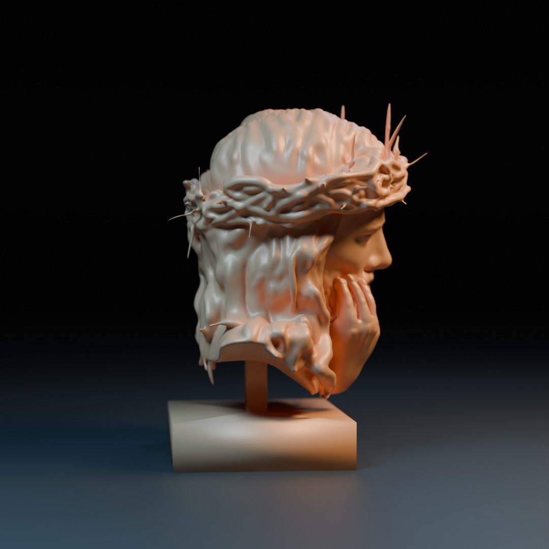 Crowned Savior 3D print model_4