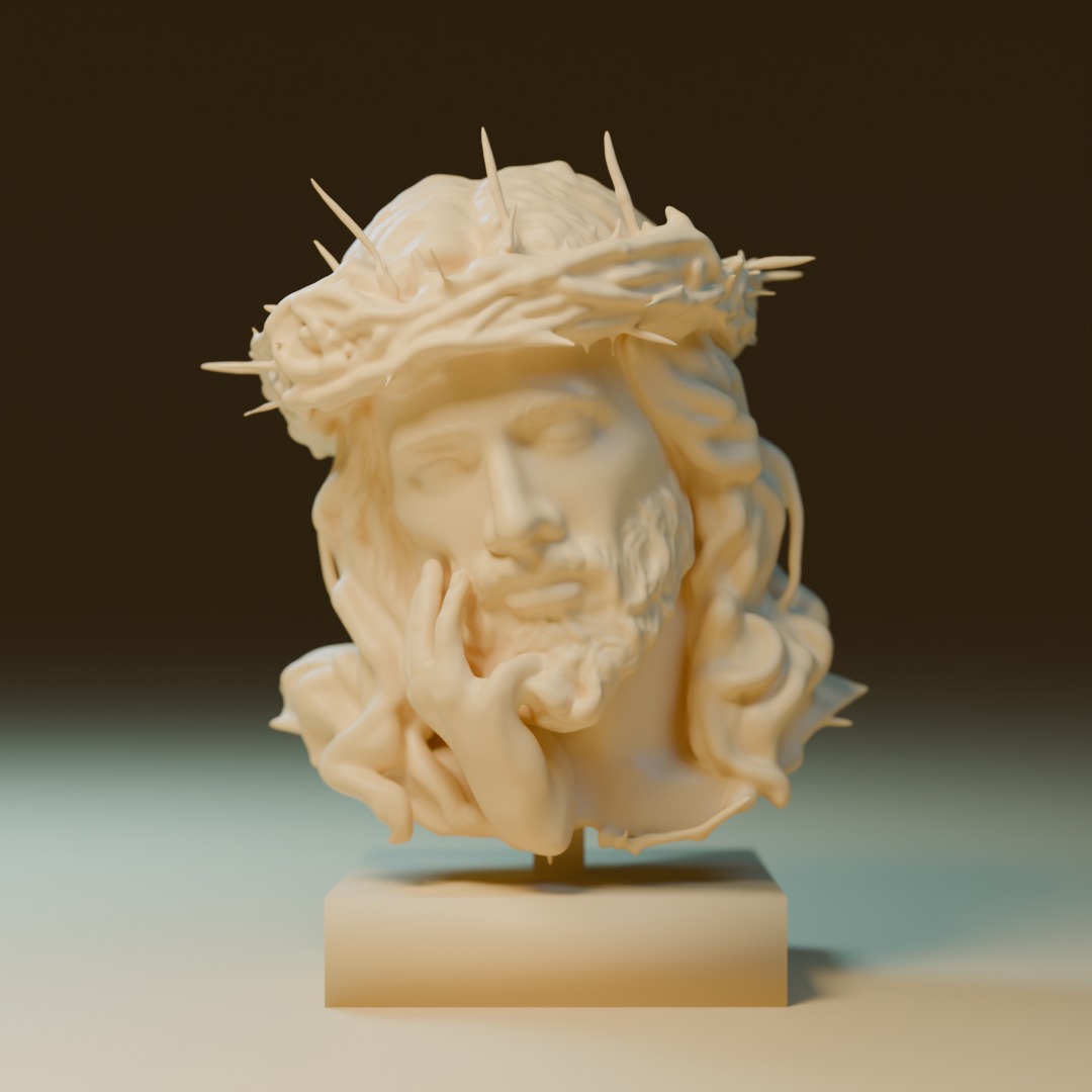 Crowned Savior 3D print model_1