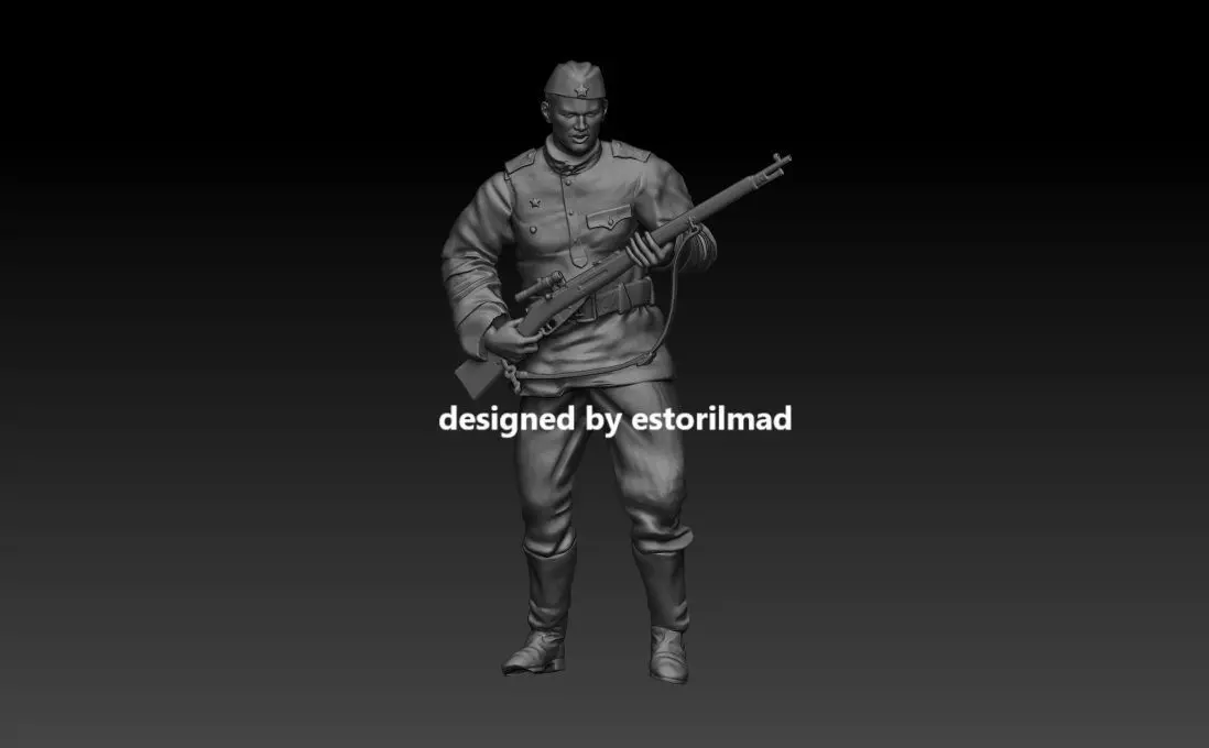 RUSSIAN INFANTRY SOLDIER STALINGRAD 3D print model_0