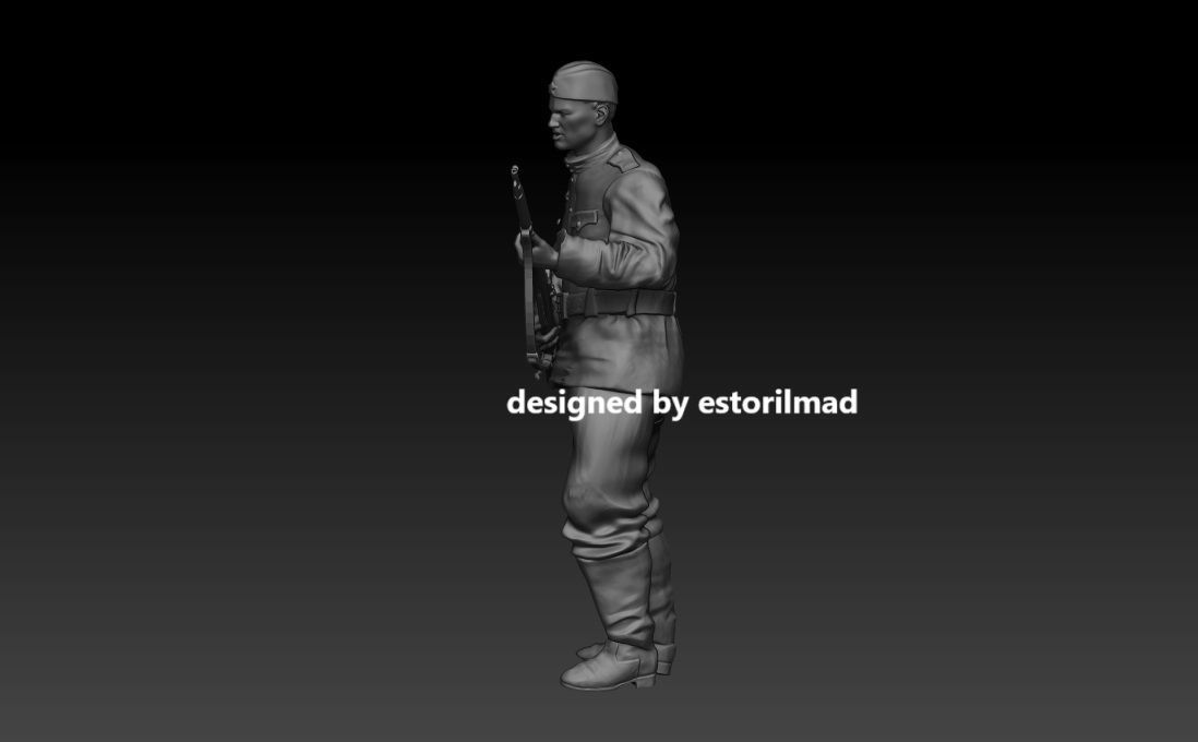 RUSSIAN INFANTRY SOLDIER STALINGRAD 3D print model_2