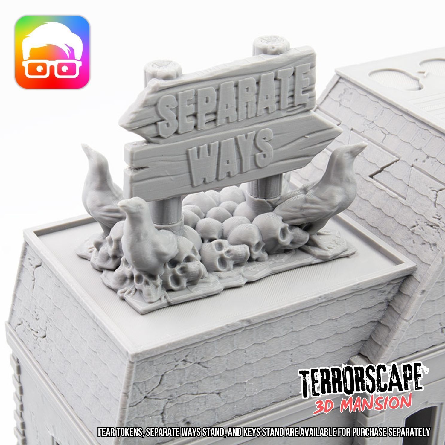 Fear tokens keys and separate ways stands for Terrorscape 3D print model_9
