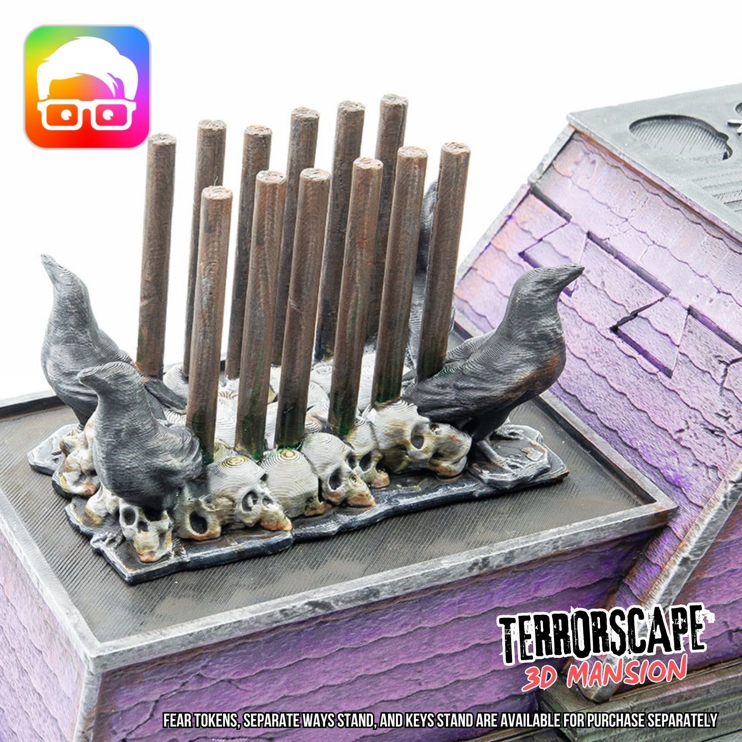 Fear tokens keys and separate ways stands for Terrorscape 3D print model_2