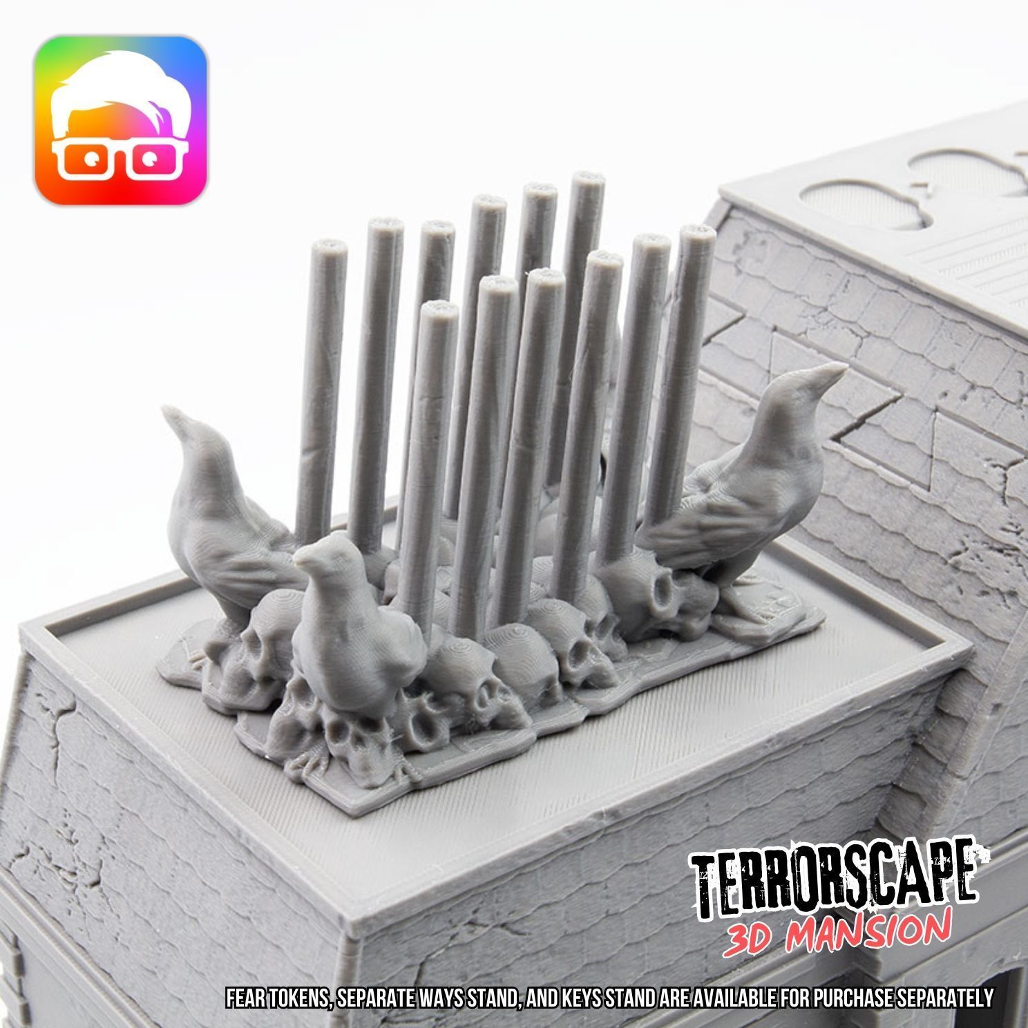 Fear tokens keys and separate ways stands for Terrorscape 3D print model_8