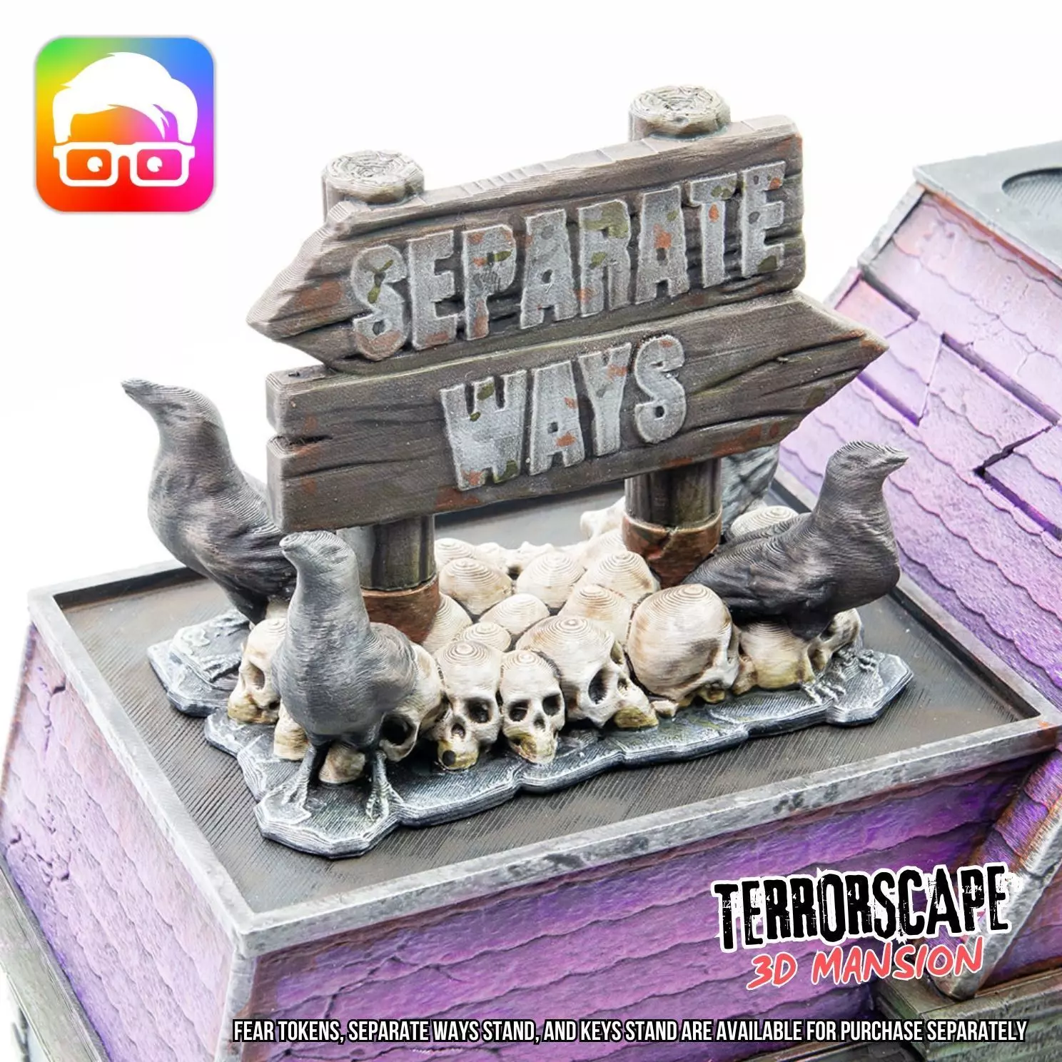 Fear tokens keys and separate ways stands for Terrorscape 3D print model_0