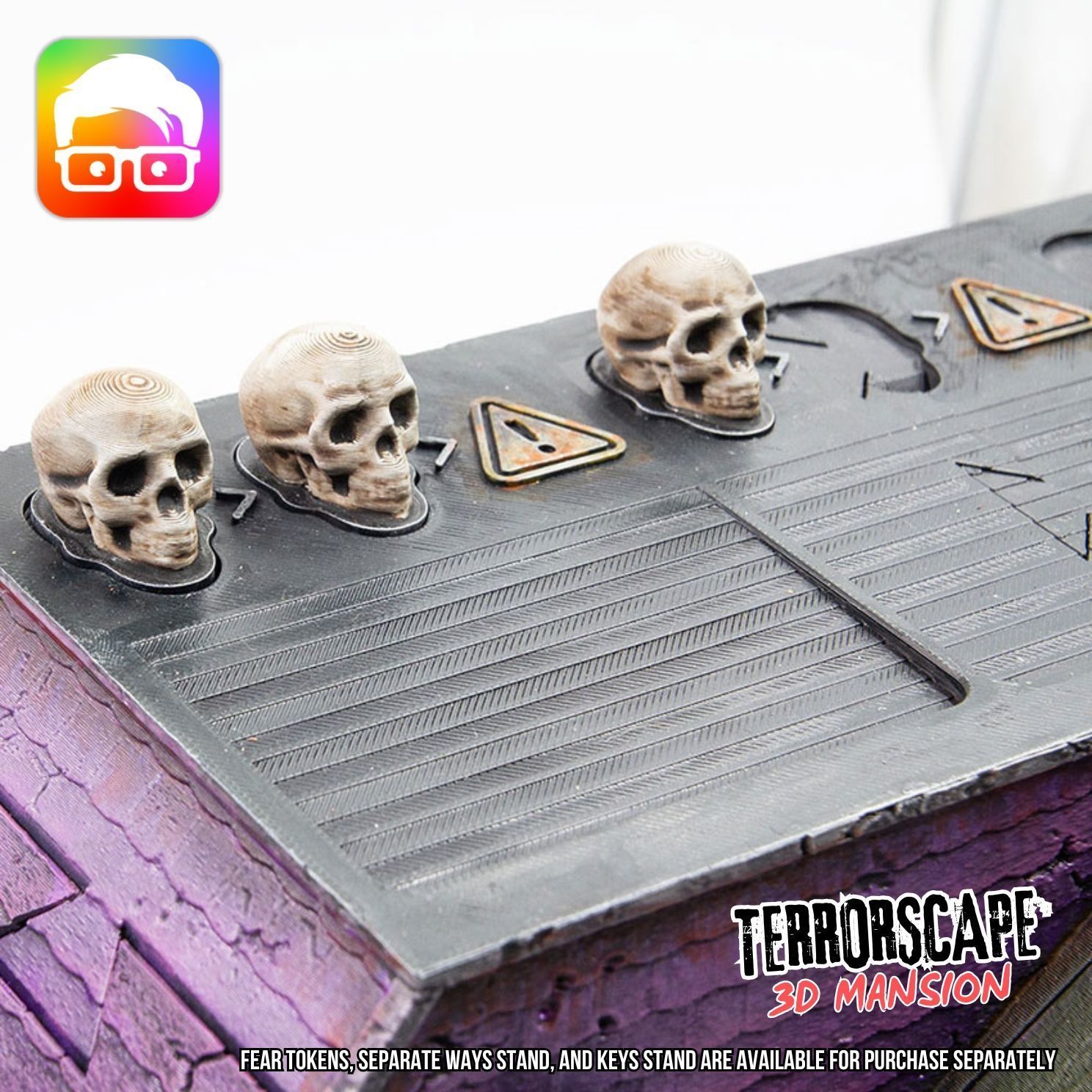 Fear tokens keys and separate ways stands for Terrorscape 3D print model_3