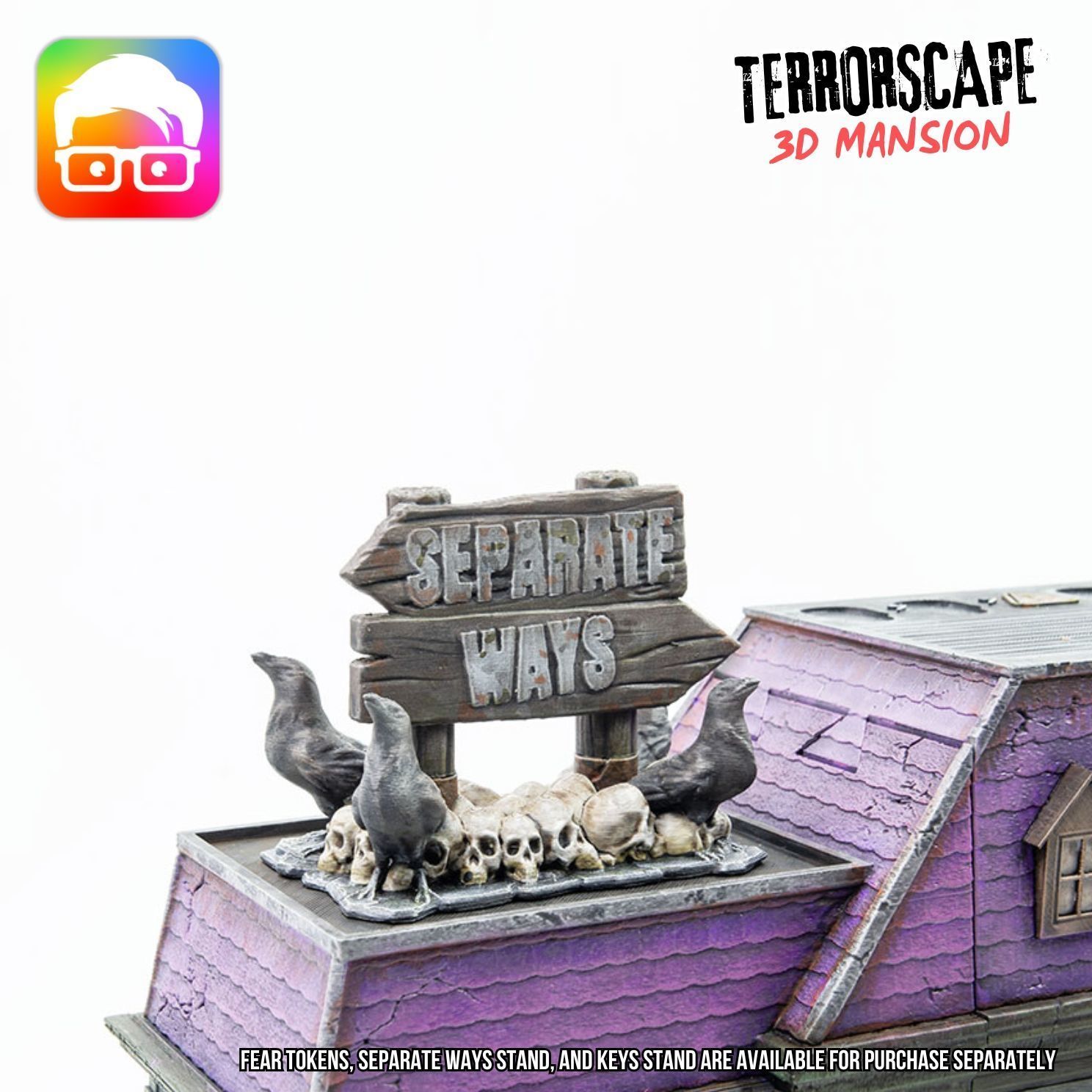 Fear tokens keys and separate ways stands for Terrorscape 3D print model_4
