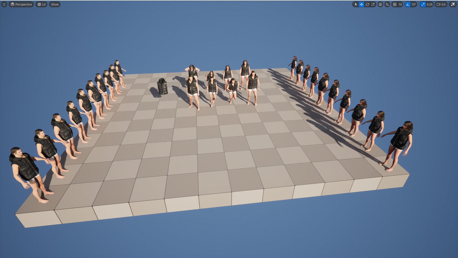 Jacket 65 - All MH Bodies - UE5 Skeletons - Rigged Low-poly 3D model_13