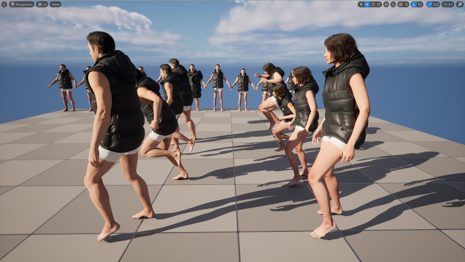 Jacket 65 - All MH Bodies - UE5 Skeletons - Rigged Low-poly 3D model_17