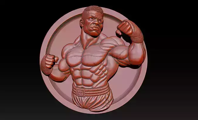MMA and WWE Fighter Relief Model 3D print model