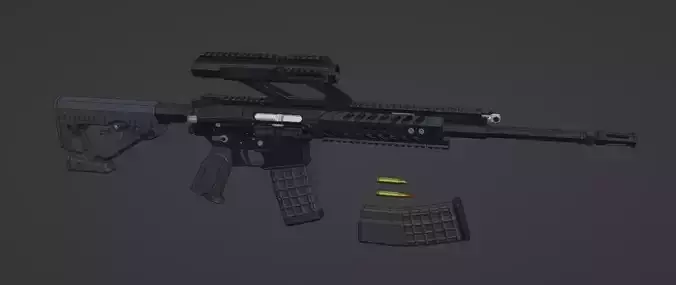 low-poly Steyr STM556 Free low-poly 3D model