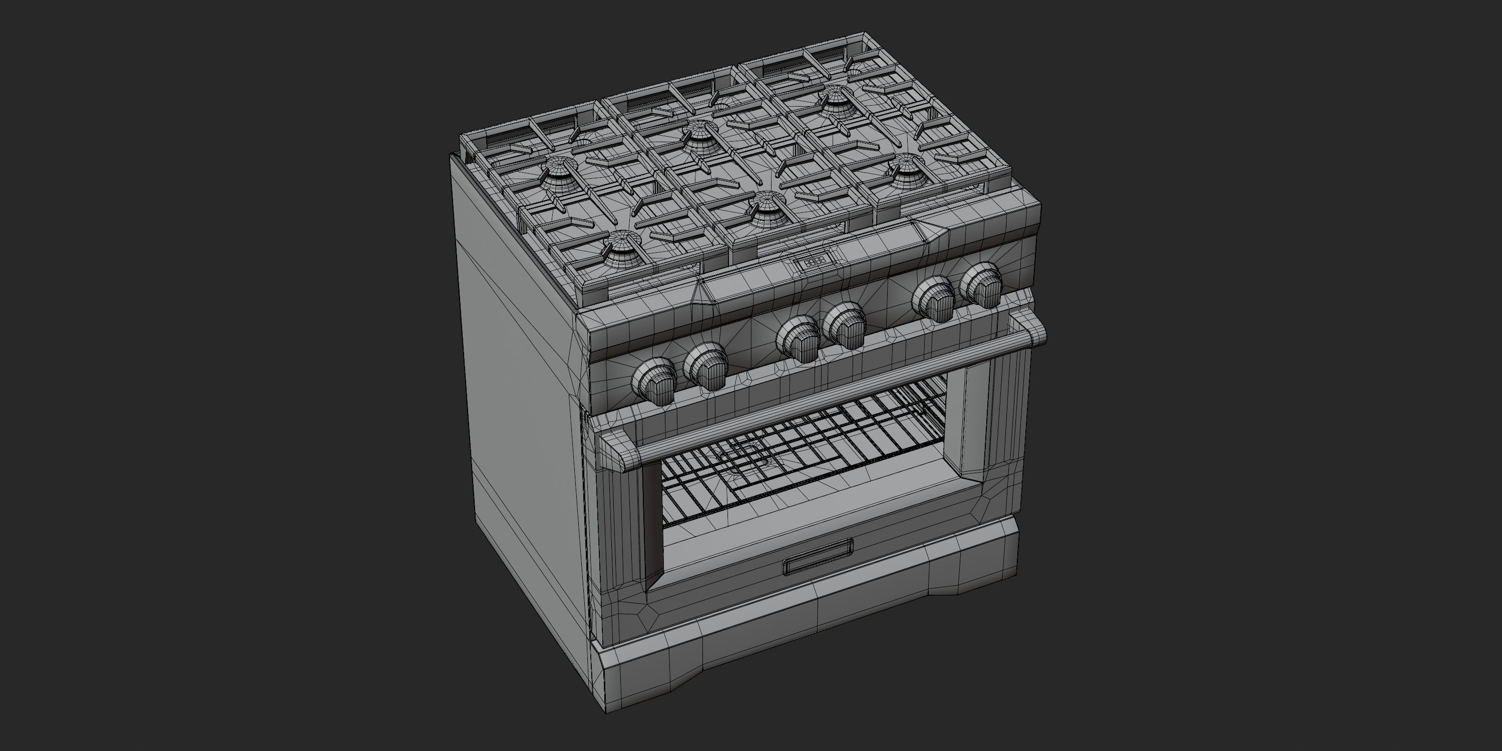 Gas Range 01 3D model_2